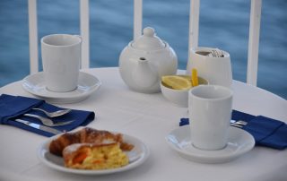 Traditional Sicilian breakfast on the terrace at B&B Giuggiulena Syracuse